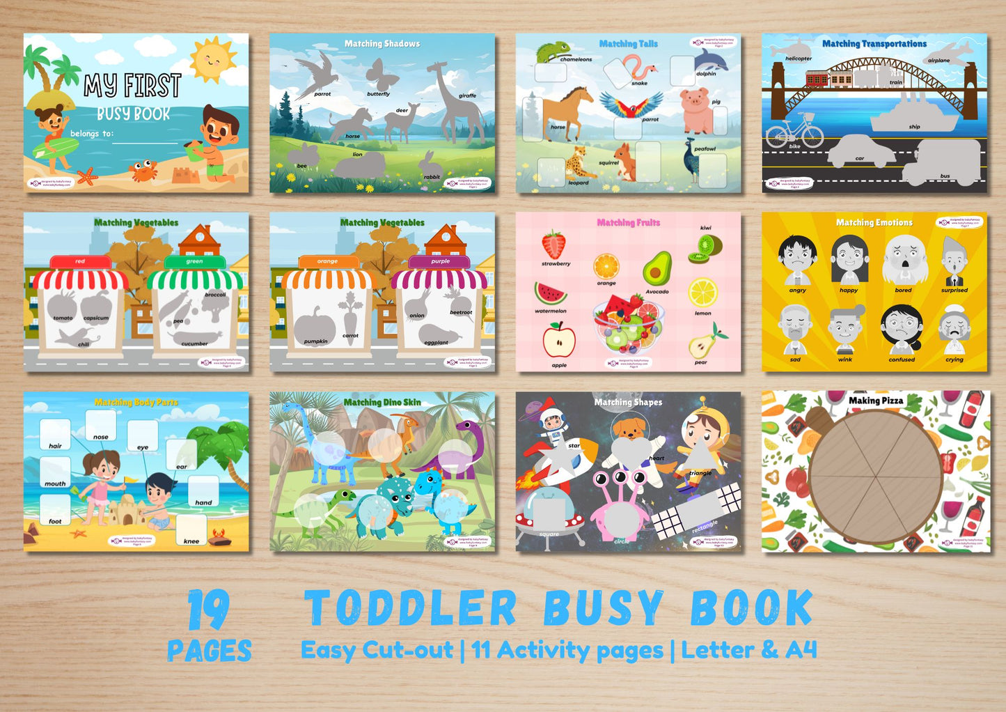 My First Busy Book - DIGITAL DOWNLOAD Printable Quiet Book