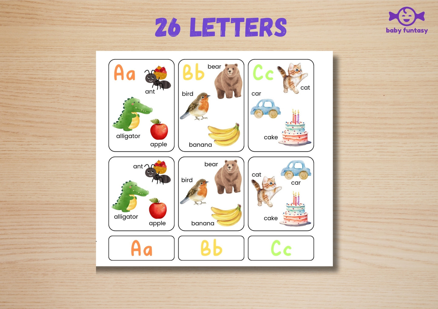 Alphabet 26 letters Flash Card Baby Funtasy 4