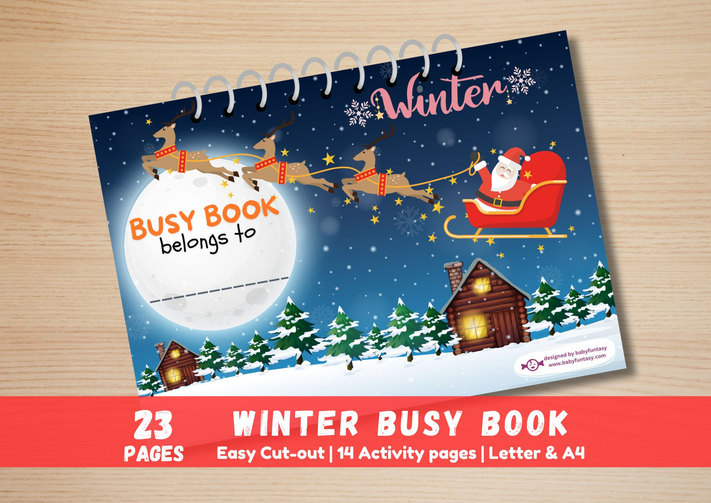 Winter Busy Book - DIGITAL DOWNLOAD Printable Quiet Book