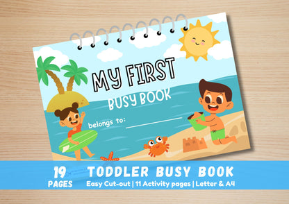 My First Busy Book - DIGITAL DOWNLOAD Printable Quiet Book