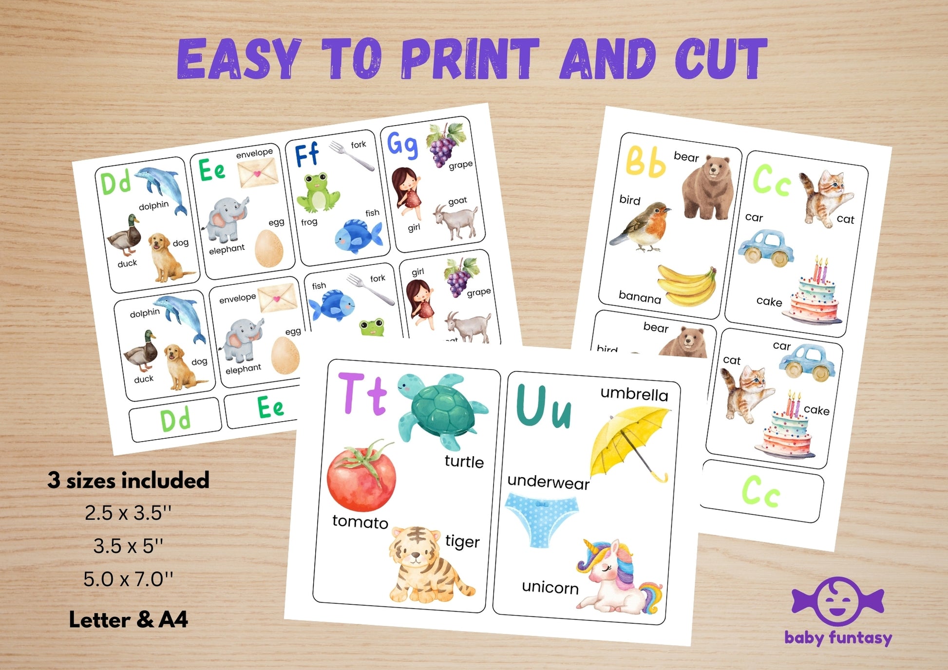 Alphabet 26 letters Flash Card Baby Funtasy 2