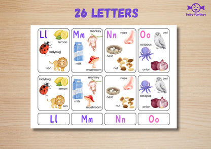 Alphabet 26 letters Flash Card Baby Funtasy 7
