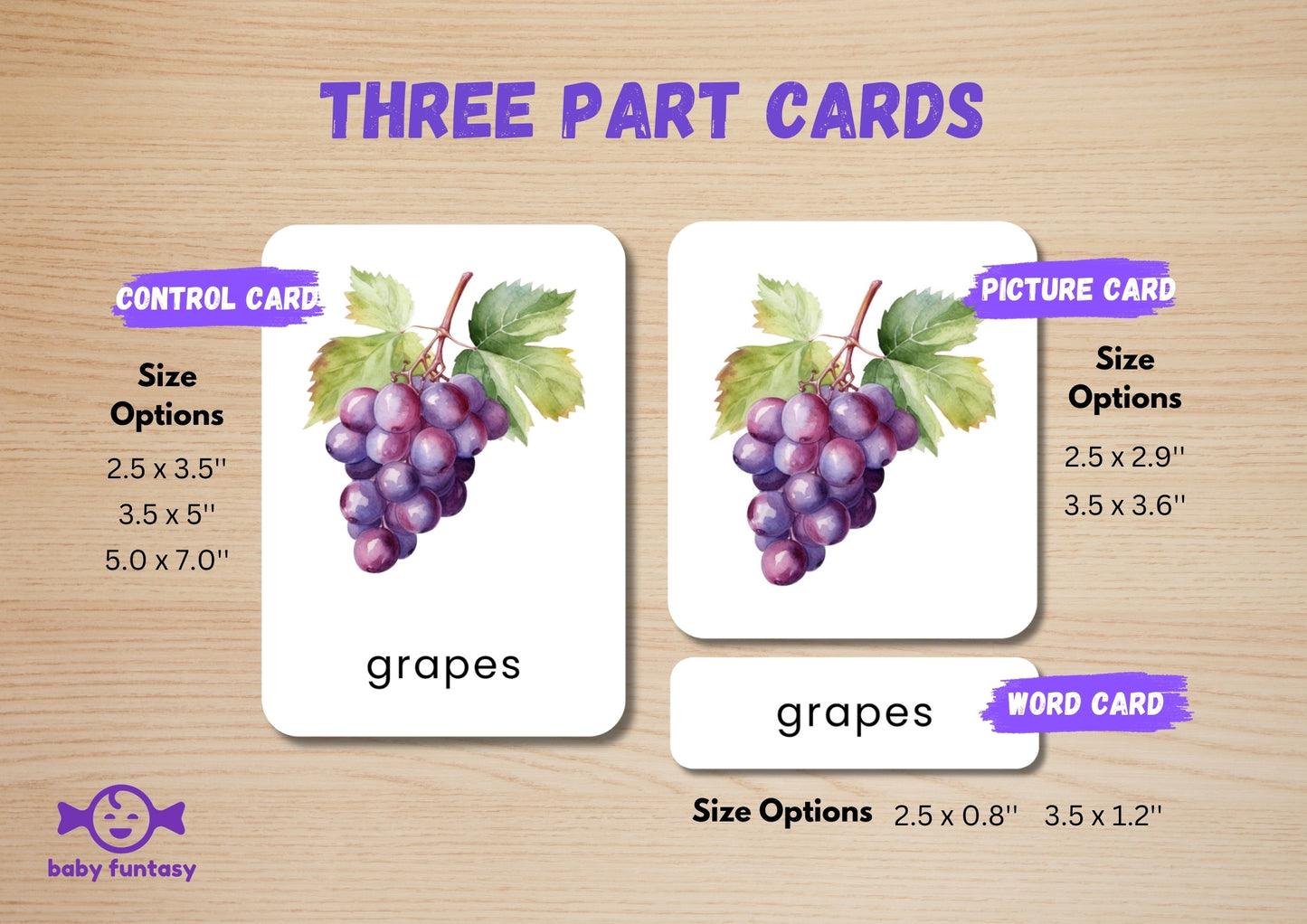 47 Food Flashcards for Toddlers | Watercolor Montessori Cards