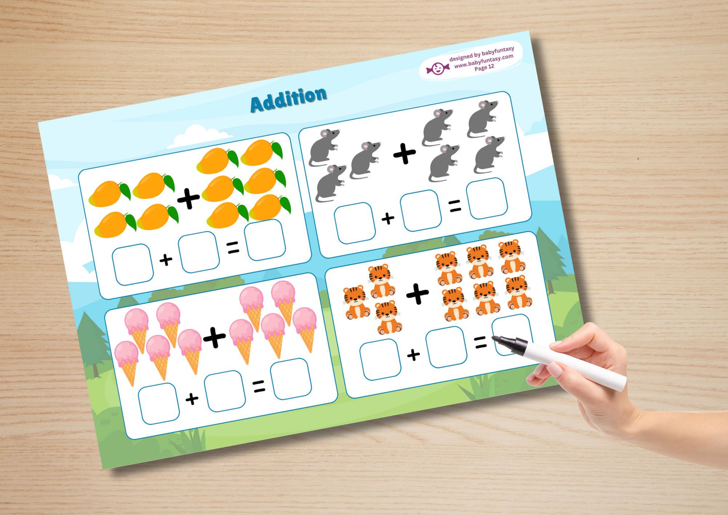 Math Busy Book - DIGITAL DOWNLOAD Printable Quiet Book