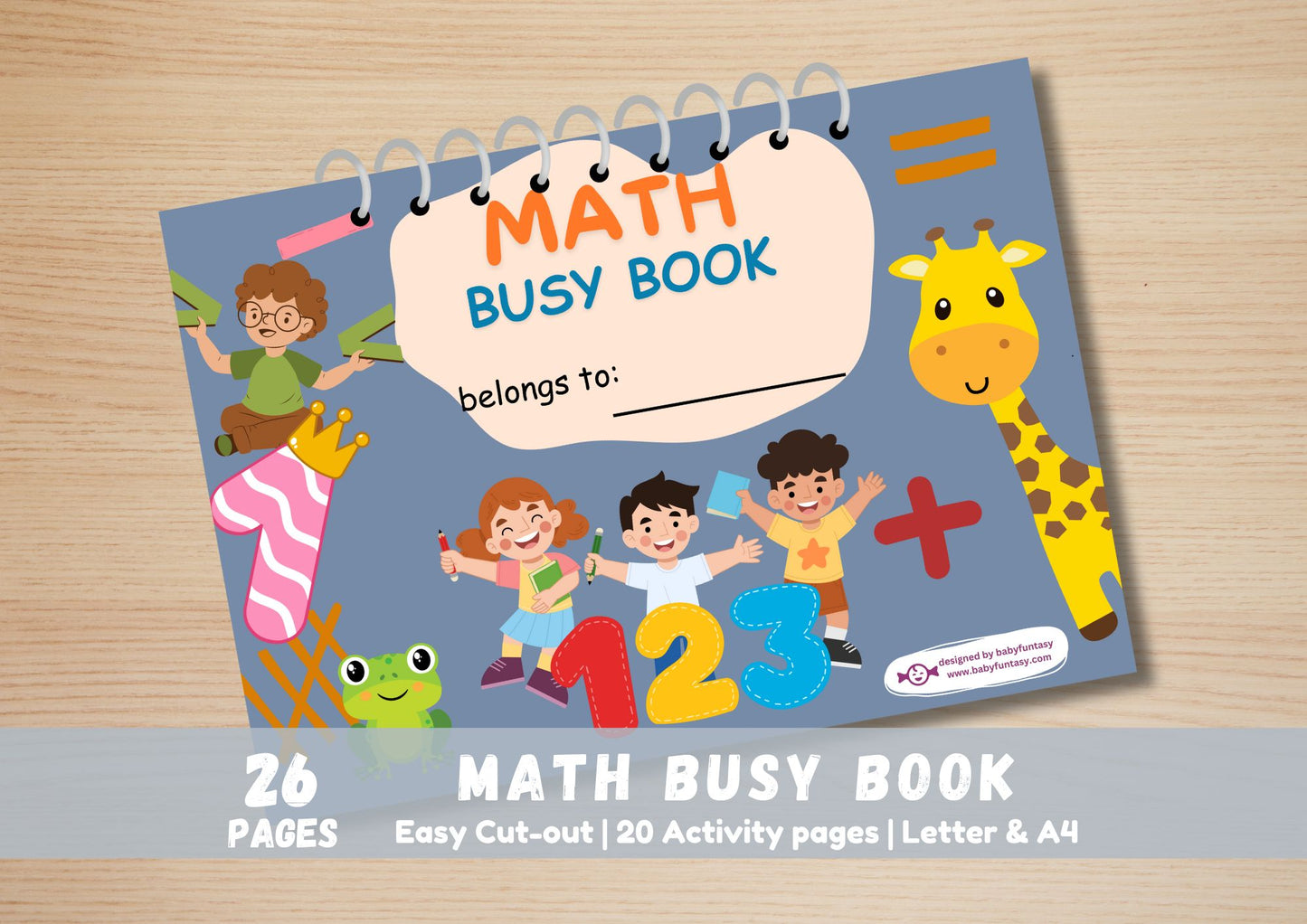 Math Busy Book - DIGITAL DOWNLOAD Printable Quiet Book