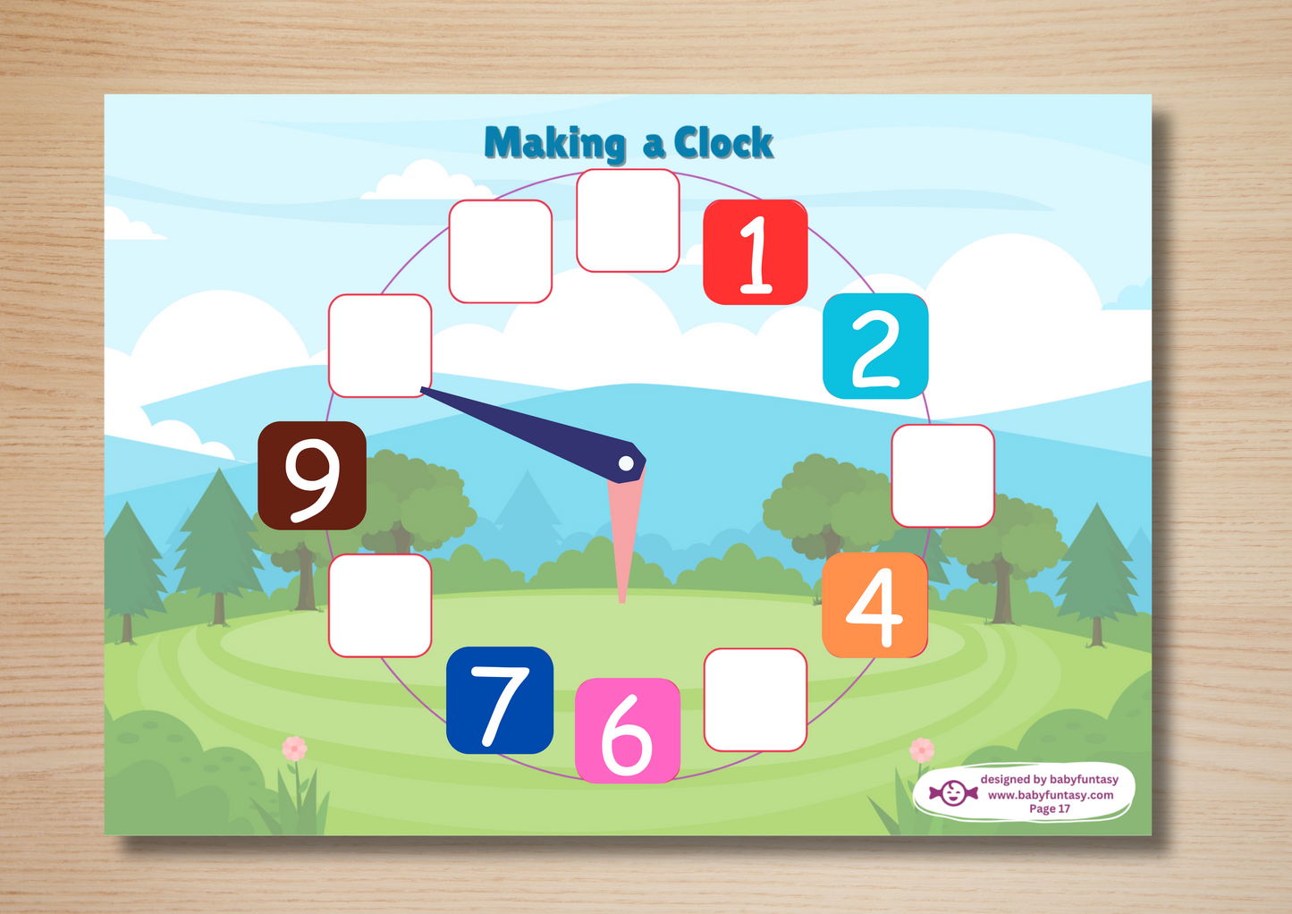 Math Busy Book, Baby Funtasy Quiet Book, Making Clock Activity Page