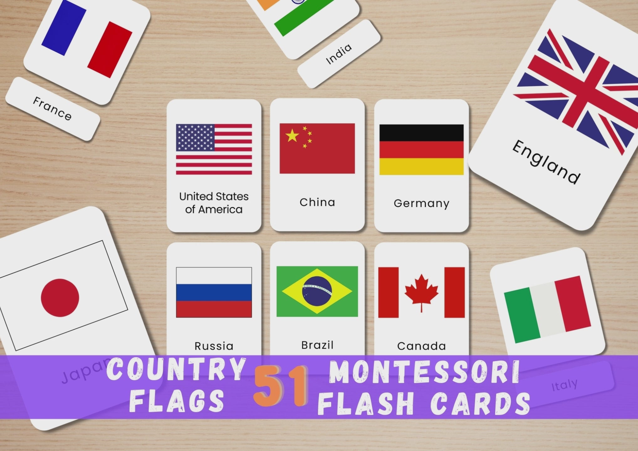 51 Country Flag Flash Card Baby Funtasy video