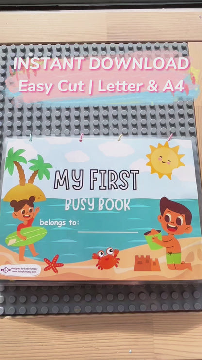 My First Busy Book - DIGITAL DOWNLOAD Printable Quiet Book